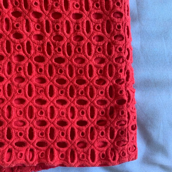 J. Crew Red Crochet No. 2 Pencil Skirt - Picture 3 of 9